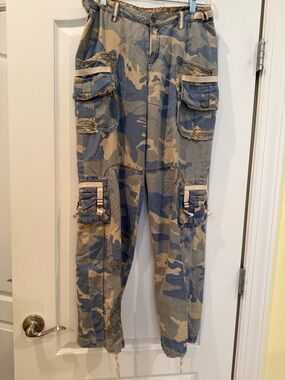 Da-Nang Blue & Tan Camo Cargo Pants